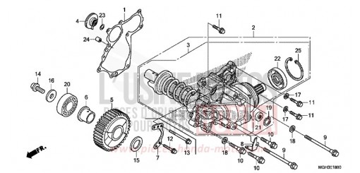 CARTER D'ENGRENAGE VFR1200XC de 2012